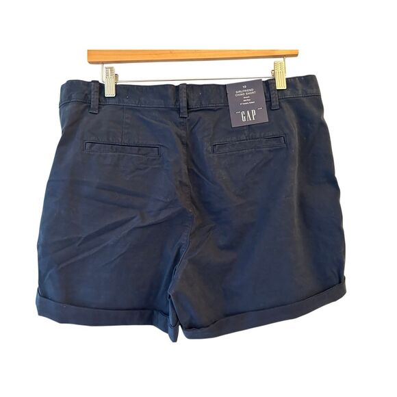 Bundle of 2 NWT GAP Girlfriend Chino Shorts Sz 10 Gray & Navy Minimalist - Picture 6 of 13